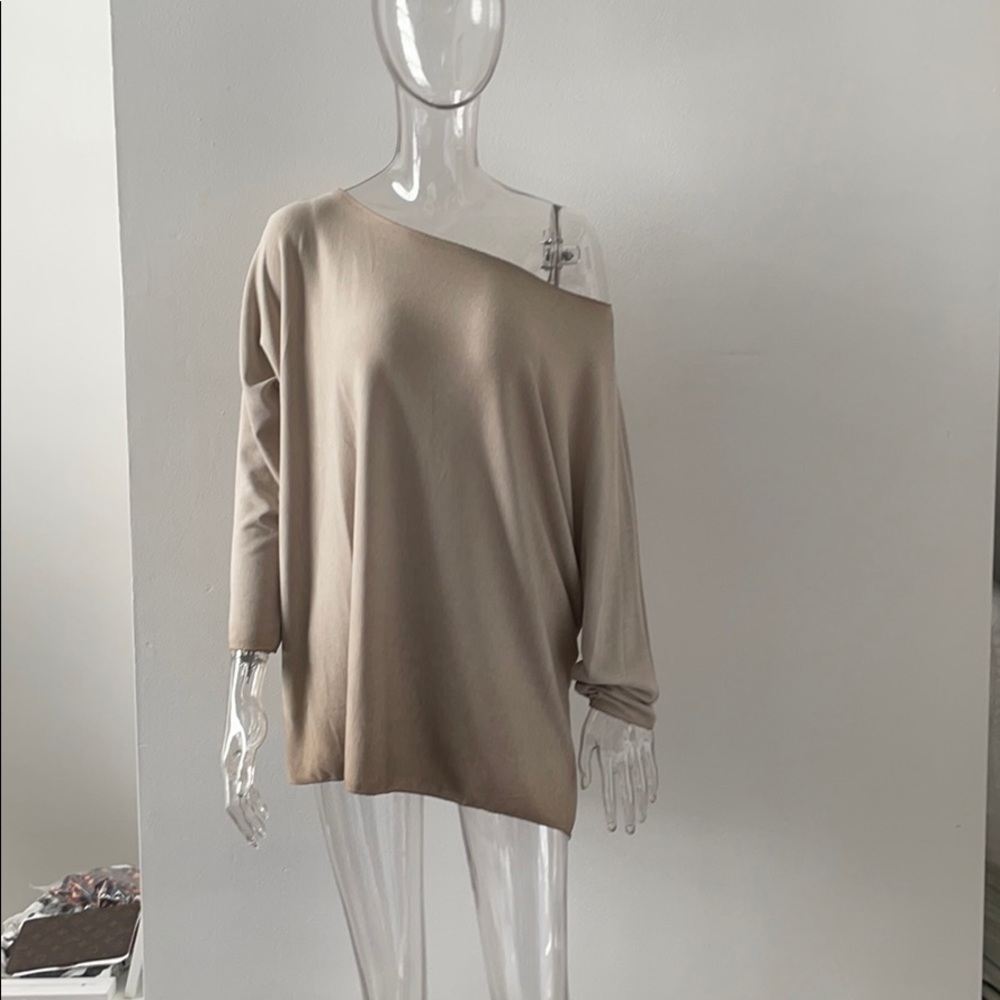 Beige and Mocha ombré sweater/ top